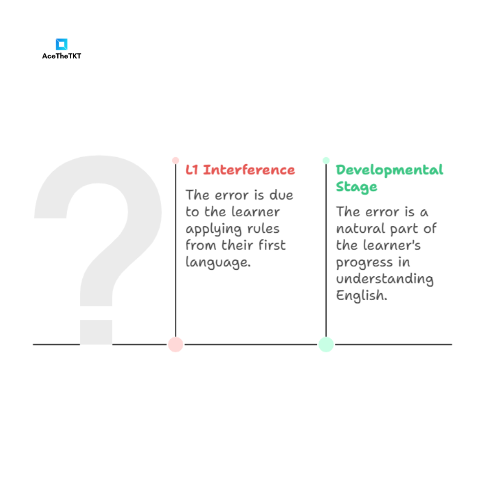 learners mistakes - l1 and developmental