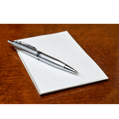 writing from pen to paper